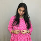 Maternity Kurti with Feeding Zips - Pure Cotton - Dno - 37 - Pink
