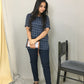 Trendy Tops - Katha Blue - Pure Cotton