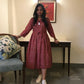 New York Style Midi - Flared - Western Dress - Kalamkari Ajrakh - Red